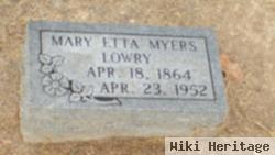 Mary Etta Myers Lowry