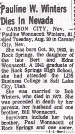 Pauline Wonnacott Winters