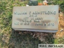 Sgt William F Armstrong