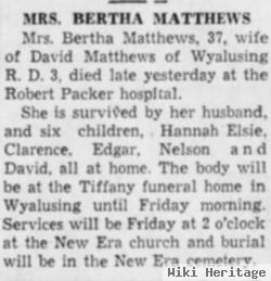 Bertha C Livingston Matthews