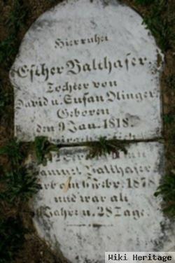 Elisabeth "esther" Olinger Balthaser