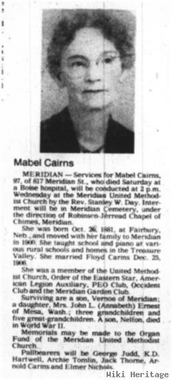 Mabel Tolleth Cairns