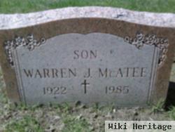 Warren J Mcatee