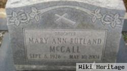 Mary Ann Rutland Mccall