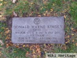 Maj Donald Wayne Kimsey