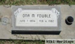 Ona M. Fowble