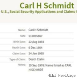 Carl Herman Schmidt, Jr