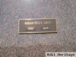 Miriam "peg" Carl Ament