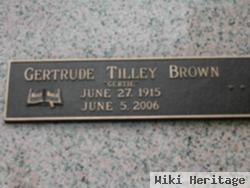 Gertrude "gertie" Tilley Brown