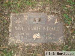 Mary Francis Mcdonald