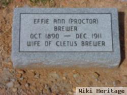 Effie Ann Proctor Brewer