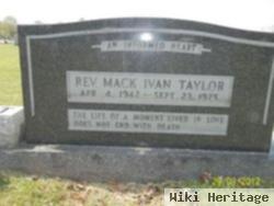 Rev Mack Ivan Taylor