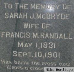 Sarah J. Mcbryde Randall