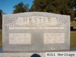 John W Hester