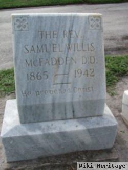 Rev Samuel Willis Mcfadden