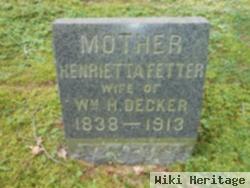 Henrietta Fetter Decker