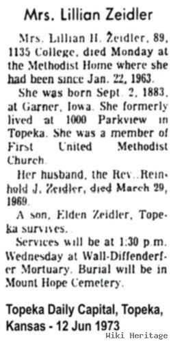 Lillian H Schwartz Zeidler