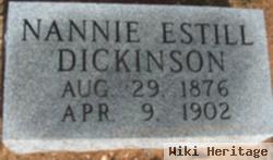 Nannie W Estill Dickinson