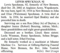 Lewis W. R. Speckman