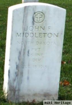 Pvt John F Middleton