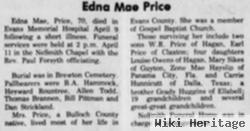 Edna Mae Huggins Price