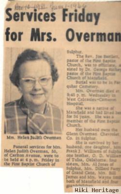 Helen Judith Williams Overman