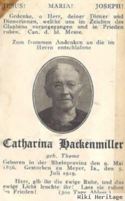 Catharina Thome Hackenmiller