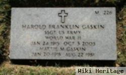 Harold Franklin Gaskin