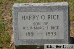 Harry O Rice