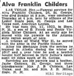 Alva Franklin Childers