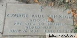 Pvt George Paul Erickson