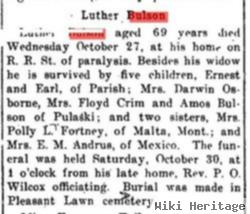 Luther V Bulson