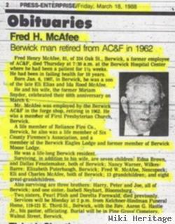 Fred H Mcafee