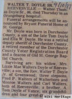 Walter Thomas Doyle, Sr