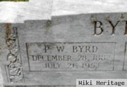 Pearlie Whitfield "p. W." Byrd