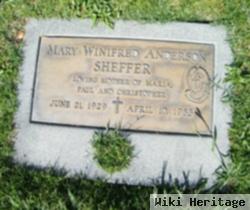 Mary Winifred Anderson Sheffer