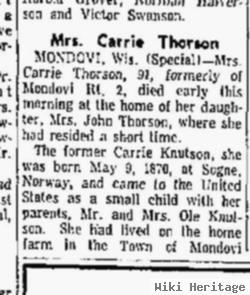 Karine Ragnhild "carrie" Knudson Thorson