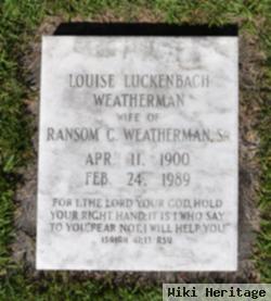 Louise Ella Luckenbach Weatherman