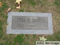 Letha M Dekens