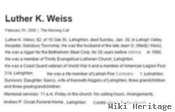 Luther K Weiss