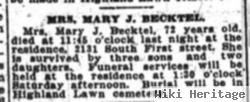 Mary Jane Eckles Becktel