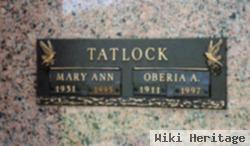 Mary Ann Tatlock