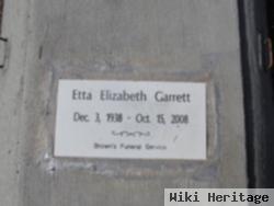 Etta Elizabeth Garrett
