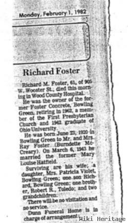 Lt Richard M Foster