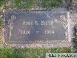 Rose K Kyncl Zietz