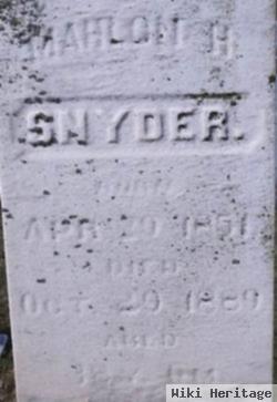 Mahlon H Snyder