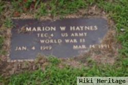 Marion W. Haynes