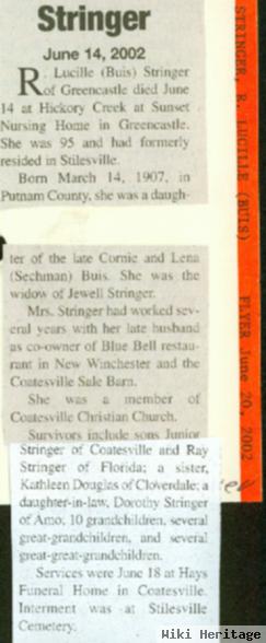 R . Lucille Buis Stringer