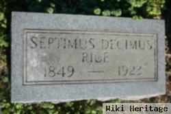Septimus Decimus Rice