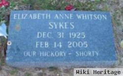 Elizabeth Anne "betty" Whitson Sykes